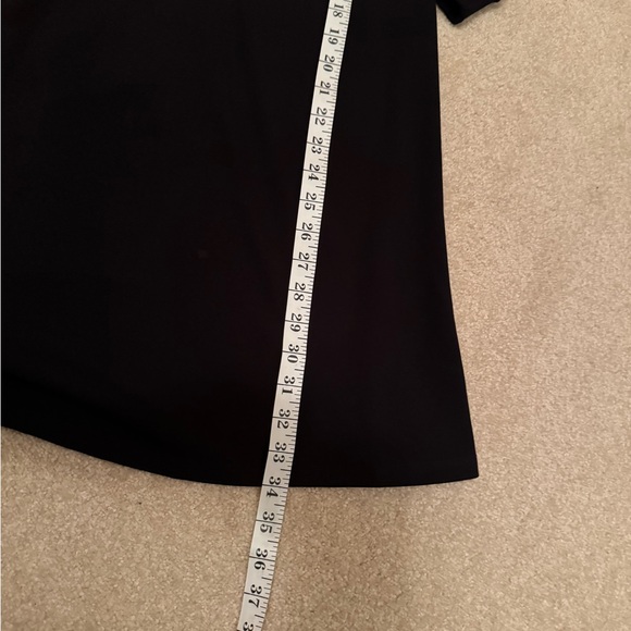 NWOT Black Dress with Sheer Pearl-Embellished Sleeves Size Medium - Picture 6 of 6